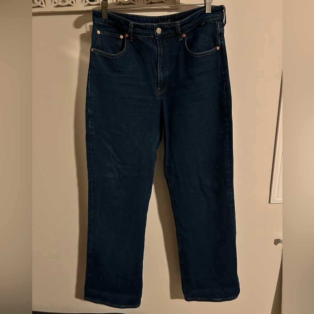 Mavi Victoria Solid Deep Wide Leg Jeans - Picture 3 of 10